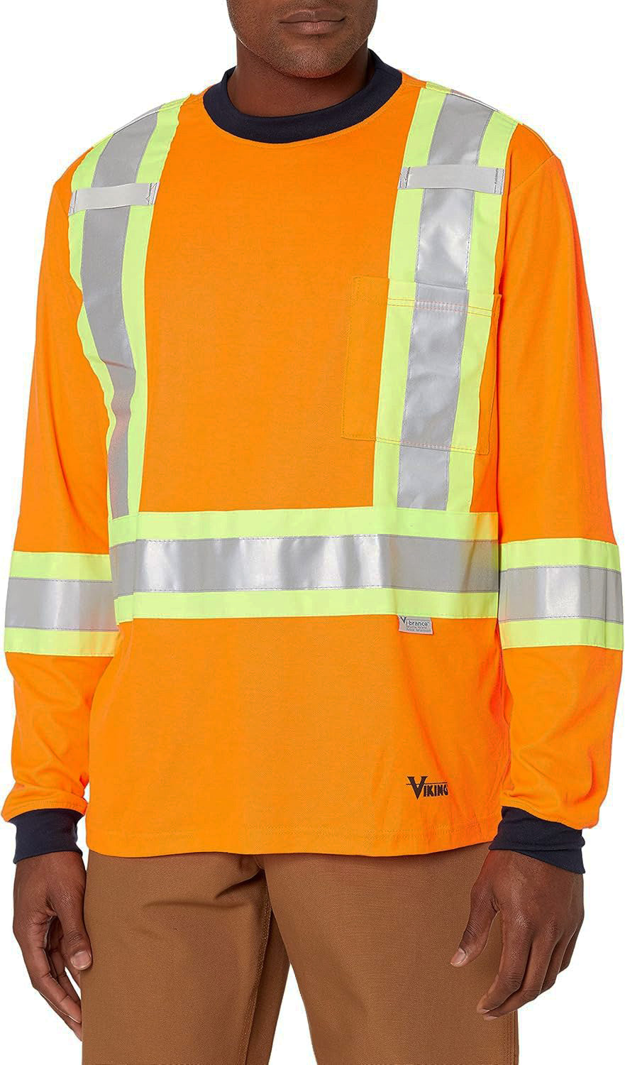 High visibility - Men's long-sleeved safety shirt - Viking