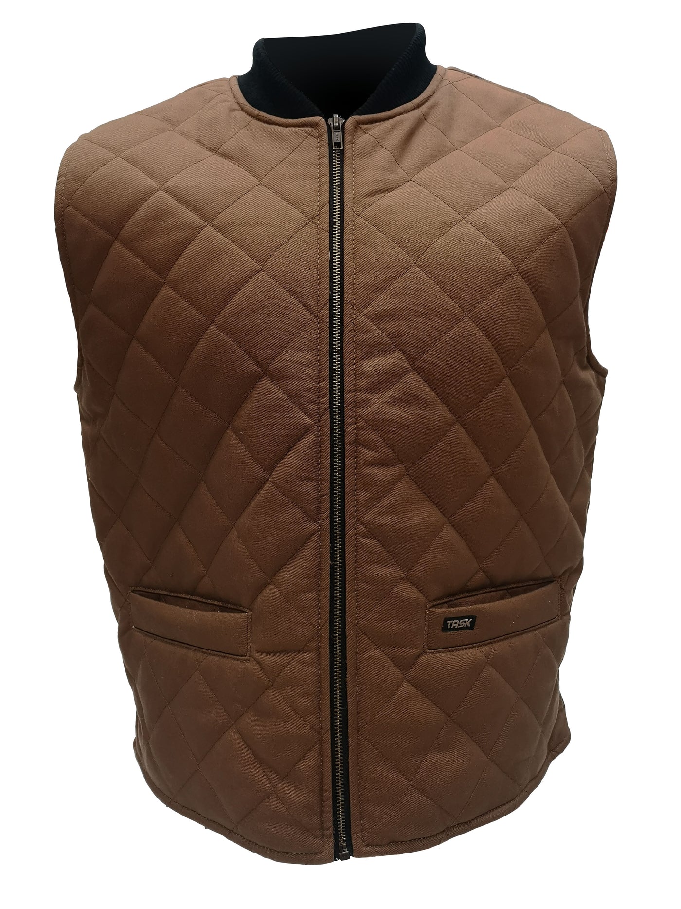 Stretchy, lined and quilted sleeveless jacket